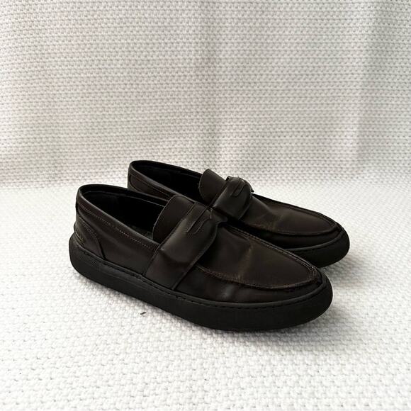 Bottega Marchigiana Italy Brown Leather Chunky Creeper Lug Sole Penny Loafers 41 - Picture 11 of 11